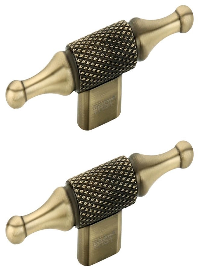 فاست مقبض سحب نحاسي عتيق لخزائن المطبخ والخزائن الجانبية | مقابض لأدراج الأثاث والأبواب الصغيرة (رويال) - Image 1